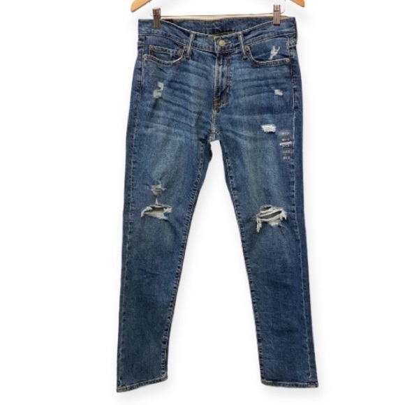 Abercrombie Fitch 30x32 NWT Rustin Athletic Skinny Mens Jeans Stretch Distressed